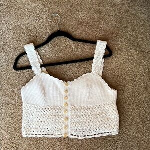 Anthropology Knit Tan Summer Blouse Tank Top